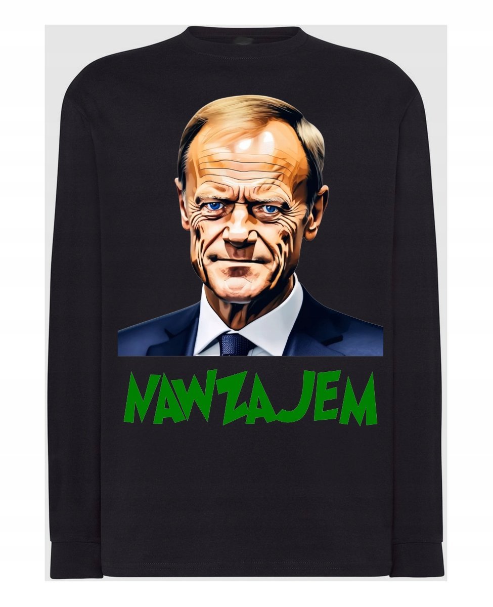Longsleeve męski Świąteczny Nadruk Nawzajem Tusk Śmieszne r.XS