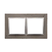 Klawisze i ramki - Kontakt Simon Ramka podwójna SIMON 54 NATURE beton - MOKRA ROBOTA - miniaturka - grafika 1