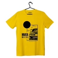 Odzież do sportów motorowych - T-shirt koszulka Mazda Miata z dachem żółta-XXL - miniaturka - grafika 1