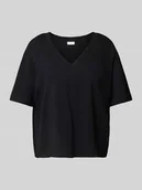 Koszulki i topy damskie - T-shirt o pudełkowym kroju z czystej bawełny - miniaturka - grafika 1