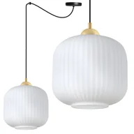 Lampy sufitowe - Lampa sufitowa wisząca Riffle Pająk loft 1xE27 klosz walec 20cm biały/złoty Light Home LH - miniaturka - grafika 1