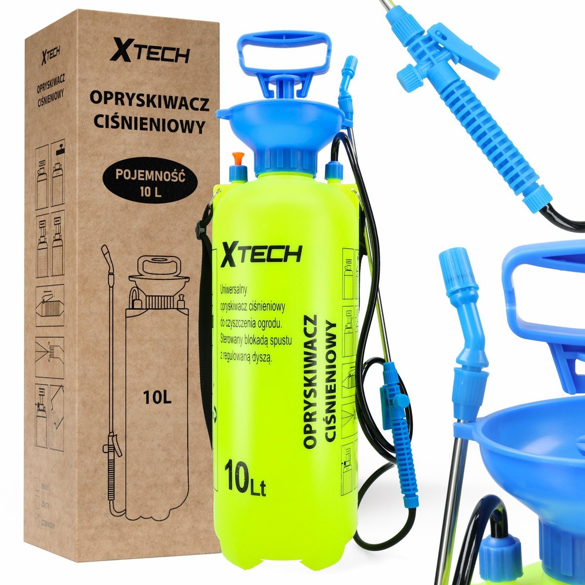 Opryskiwacz Ciśnieniowy Rozpylacz Ogrodowy Ręczny 10 L