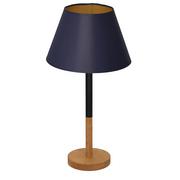 Lampy stojące - Luminex Table lamps 3758 Lampa stołowa lampka 1x60W E27 czarny/niebieski/naturalny/złoty - miniaturka - grafika 1