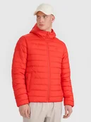 Kurtki męskie - 4F Kurtka puchowa z wypełnieniem syntetycznym męska - czerwona 3XL - miniaturka - grafika 1