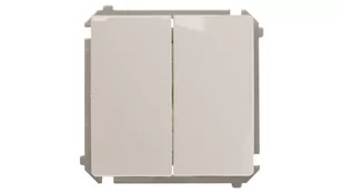 Włącznik podwójny BASIC  Biały  SIMON - Wyłączniki światła i elektryczne - miniaturka - grafika 1