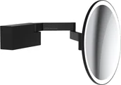 Lusterka do makijażu - Lusterko kosmetyczne powiększające x5 Vision czarny mat ścienne - miniaturka - grafika 1