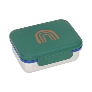 Lassig Lunchbox ze stali nierdzewnej Little Gang Rainbow green - Zestawy naczyń dla dzieci - miniaturka - grafika 1