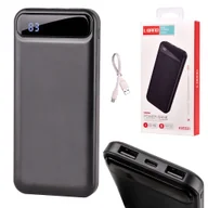 Powerbanki - L-Brno POWER BANK 10000Mah 2 usb podwójne ładowanie ekran cyfrowy czarny ikonka - miniaturka - grafika 1