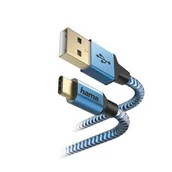 Kable USB - Hama Kabel Reflected USB Typ A-USB typ C 1.5M Niebieski - miniaturka - grafika 1