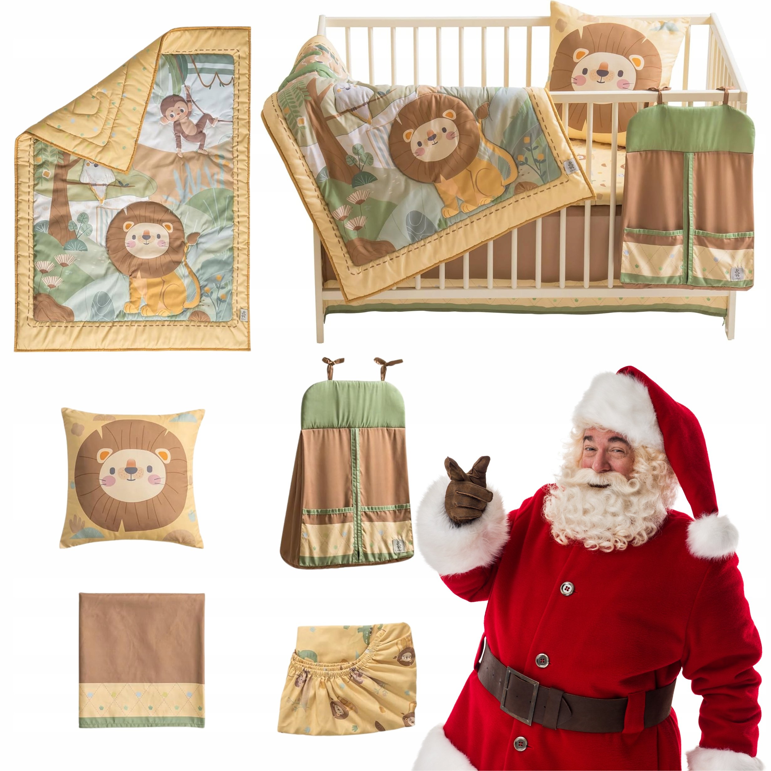 Pościel Dziecięca Dżungla Zwierzęta Zestaw 5 Elementów