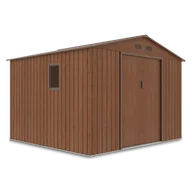 Altany ogrodowe - Domek Na Narzędzia Hudson 9X8 Walnut - miniaturka - grafika 1