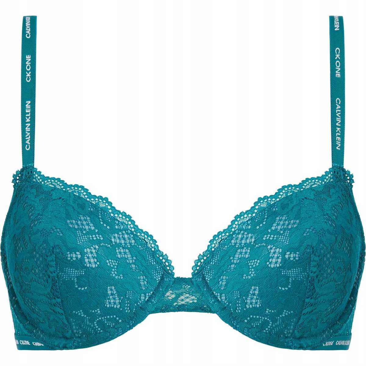 Calvin Klein Biustonosz Z Koronką Z Logo Zielony 80C 2A5D6_E*