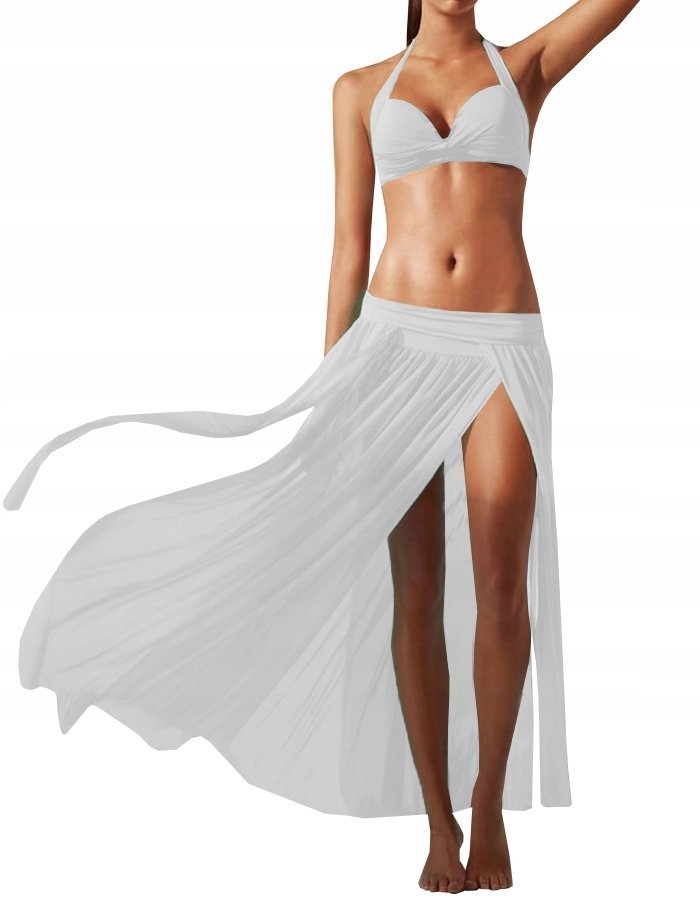 Zwiewna Długa Spódnica Damska Letnia Spódniczka Tiulowa Maxi Plażowa Kolory