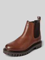 Botki męskie - Buty skórzane z fakturowaną podeszwą - miniaturka - grafika 1