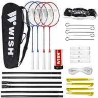 Badminton - Wish RAKIETY + SIATKA + LOTKI DO BADMINTONA ALUMTEC 5566 CZERW-NIEB - miniaturka - grafika 1