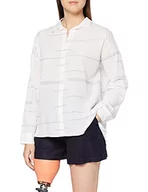 Koszule damskie - Yargıcı Damska koszula Yoke Detailed, Wielokolorowy (White-Grey 321), XL - miniaturka - grafika 1