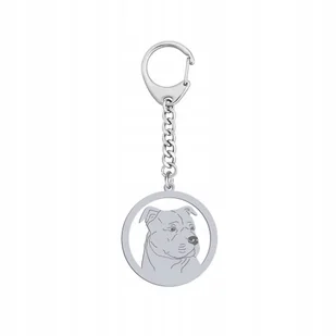 Brelok do kluczy Amstaff Srebro 925 Biżuteria Prezent Kobieta GRAWER - Breloki - miniaturka - grafika 1