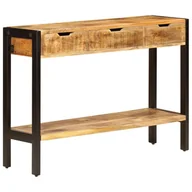 Szafki do salonu - vidaXL vidaXL Szafka z 3 szufladami, 110x35x75 cm, lite drewno mango - miniaturka - grafika 1