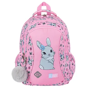 STR Plecak 3 komorowy BP26 Pink Rabbit St.Right - Plecaki szkolne i tornistry - miniaturka - grafika 1