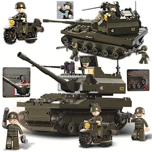 Klocki Czołg Armata Haubica Krab + Motor + Wojsko - Klocki - miniaturka - grafika 1