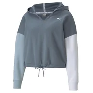 Bluzy damskie - Bluza z kapturem damska Puma Modern Sports niebieska 58948664-XS - miniaturka - grafika 1