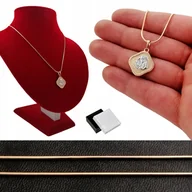 Biżuteria dla dzieci - ZŁOTY ŁAŃCUSZEK + ZAWIESZKA MATKA BOSKA 60CM 18K - miniaturka - grafika 1