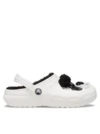 Buty dla dziewczynek - Crocs Klapki Classic Lined Iam Panda Bear Clog K 210400 Biały - miniaturka - grafika 1