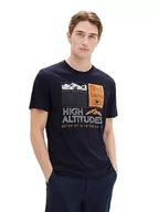 Koszulki męskie - TOM TAILOR T-shirt męski, 10668 - Sky Captain Blue, XL - miniaturka - grafika 1