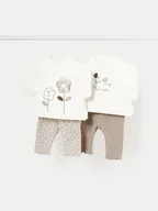 Komplety dla niemowląt - Mayoral Komplet bluza i legginsy 2786 Beżowy Regular Fit - miniaturka - grafika 1