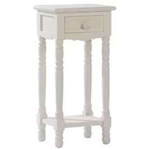 Stolik z szufladą Elegance, biały, 63x32x25 cm - Szafki nocne - miniaturka - grafika 1
