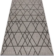 Dywany - DYWAN SZNURKOWY SIZAL FLOORLUX 20508 silver / black TRÓJKĄTY szary 120x170 cm - miniaturka - grafika 1