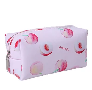 Folding oblong cosmetic bag peach KS77 - Kosmetyczki, organizery i kuferki - miniaturka - grafika 2