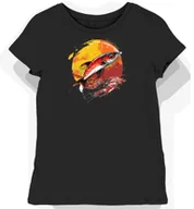 Koszulki i topy damskie - Koszulka damska czarna z nadrukiem czerwonego wędkarskiego wabika L - miniaturka - grafika 1