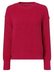 Tommy Hilfiger - Sweter damski, wyrazisty róż - Swetry damskie - miniaturka - grafika 1