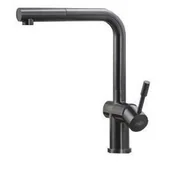 Baterie kuchenne - Blue Water Corsa Inox Bateria kuchenna wysoka podokienna z wyciąganą wylewką czarna stal 5901730616804 - miniaturka - grafika 1