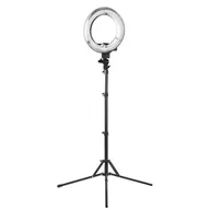 Lampy kosmetyczne - ACTIVESHOP LAMPA PIERŚCIENIOWA RING LIGHT 12" 35W FLUORESCENT CZARNA + STATYW - miniaturka - grafika 1