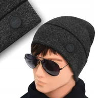 Czapki męskie - CZAPKA męska ZIMOWA na Mrozy Elastyczna Beanie CZARNA Pako Jeans - miniaturka - grafika 1