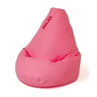 Pufy i podnóżki - Pufa worek sako GRUSZA różowy XL 130x90 - miniaturka - grafika 1