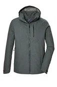 Kurtki męskie - killtec Męska kurtka funkcyjna, wodoszczelna/kurtka outdoorowa z odpinanym kapturem KOS 74 MN JCKT, ciemnozielona, 3XL, 42869-000 - miniaturka - grafika 1