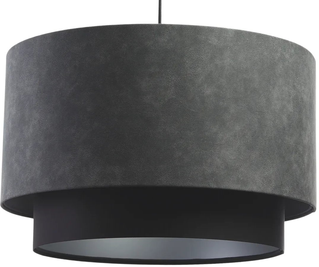 Lampa wisząca DOUBLE ZAMSZ 60 szara/czarna BPS KONCEPT
