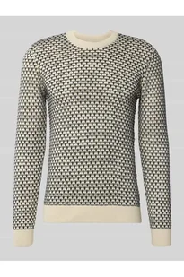 Sweter z dzianiny z okrągłym dekoltem model DONG - Blend - Swetry męskie - miniaturka - grafika 1