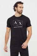 Koszulki męskie - Armani Exchange t-shirt bawełniany męski kolor czarny z nadrukiem - miniaturka - grafika 1