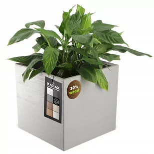 Donica Sore na kółkach 40 x 39 cm  „Deska", szara - Donice - miniaturka - grafika 1