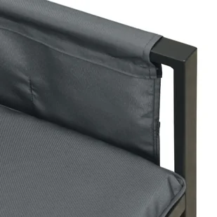 Ogrodowa sofa narożna, antracytowa, stal i textilene - Meble ogrodowe - miniaturka - grafika 8