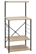 Meble kuchenne - Stojący regał w stylu loft czarny + dąb Z7-C68 - miniaturka - grafika 1