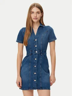 Morgan Sukienka jeansowa 241-ROGLA Niebieski Regular Fit - Sukienki - miniaturka - grafika 1