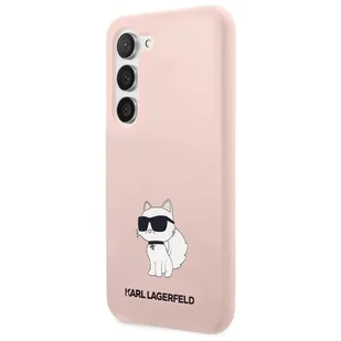 Karl Lagerfeld KLHCS23SSNCHBCP S23 S911 hardcase różowy/pink Silicone Choupette - Etui i futerały do telefonów - miniaturka - grafika 1