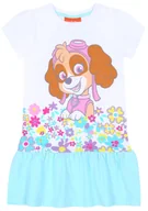 Sukienki - Biało-miętowa, letnia sukienka w kwiaty SKYE Psi Patrol 7 lat 122 cm - miniaturka - grafika 1