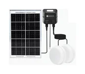 Lampy ogrodowe - Aigostar - LED Oświetlenie solarne 2xLED/35W/12V 6000 mAh 6500K śr. 16,8 cm - miniaturka - grafika 1