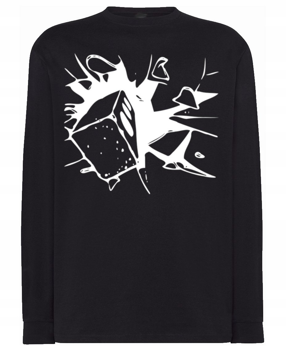 Longsleeve męski nadruk CEGŁA TRZASK r.3XL